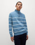 Marks & Spencer "Pure Cotton Striped Half Zip Sweatshirt"